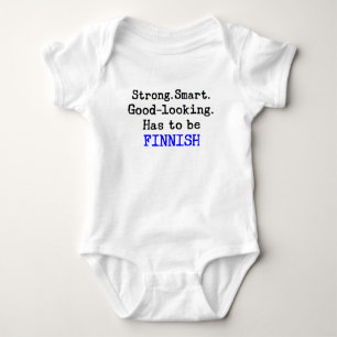 finnish strong baby bodysuit