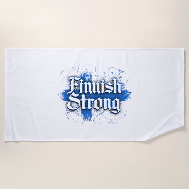 Finnish Strong Beach Towel (Front)