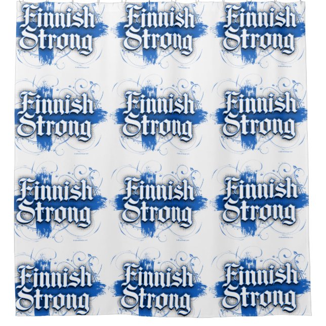 Finnish Strong (Finland) Shower Curtain (Front)