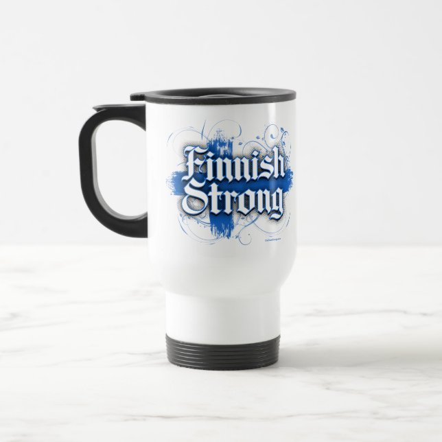 Finnish Strong (Finland) Travel Mug (Left)