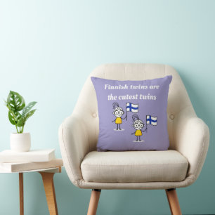 Finnish Twins are the Cutest Twins Cushion