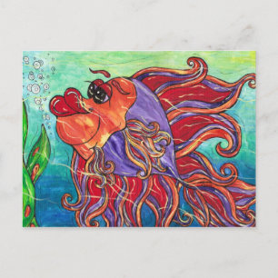 Finny the Fighting Fish Postcard