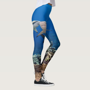 Fins Fin : Cute shark couple Leggings