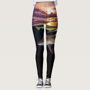 Fins Fin : Sharks at twilight time Leggings
