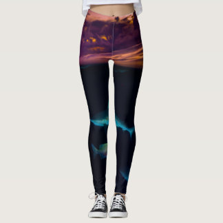 Fins Fin : Sunset Shark printed Leggings