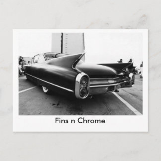 Fins n Chrome Postcard