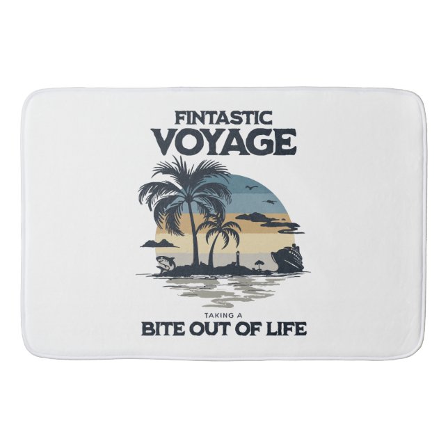 Fintastic Voyage Taking a Bite Out of Life Bath Mat (Front)
