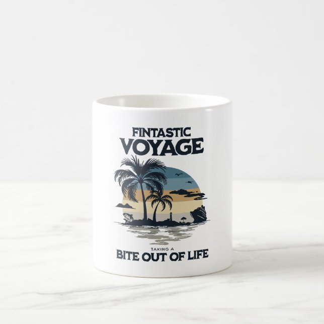 Fintastic Voyage Taking a Bite Out of Life Coffee Mug (Center)
