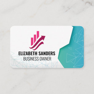 Fintech Logo   Geometric Patterns Business Card