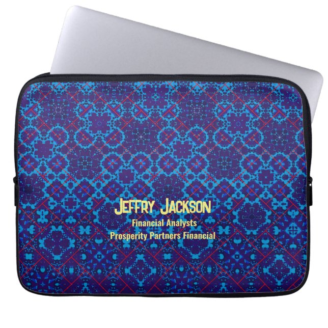 FinTechGuard: Sleek Armour for Analysts Laptop Sleeve (Front)