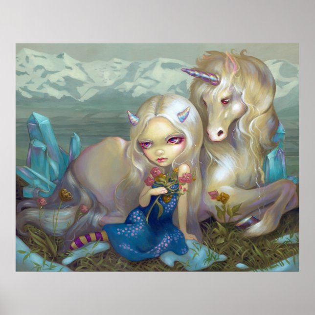 Fiona and the Unicorn ART PRINT ice fairy (Front)