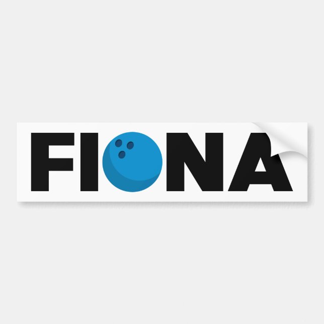 Fiona bowling bumper sticker (Front)