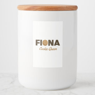 Fiona cookie queen food label