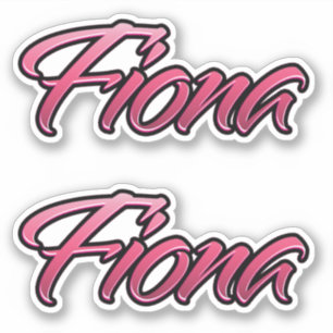 Fiona faded pink sticker sticker embroiderset