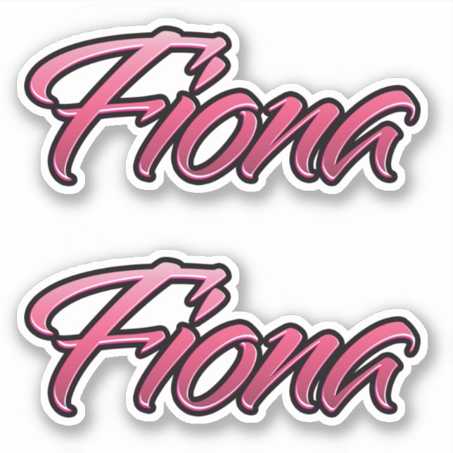 Fiona faded pink sticker Sticker Sticker (Front)