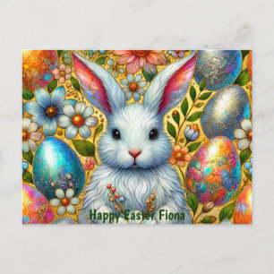 FIONA ~ HAPPY EASTER BUNNY GREETING ~ HOLIDAY POSTCARD