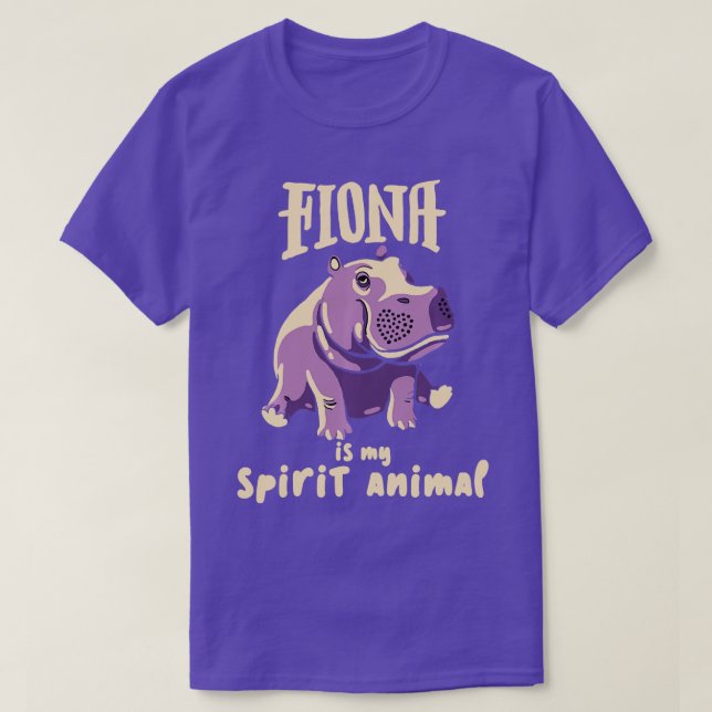 Fiona he Hippo Spirit Animal eamFiona Baby Hippo L T-Shirt (Design Front)
