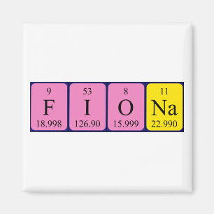 Fiona periodic table name magnet