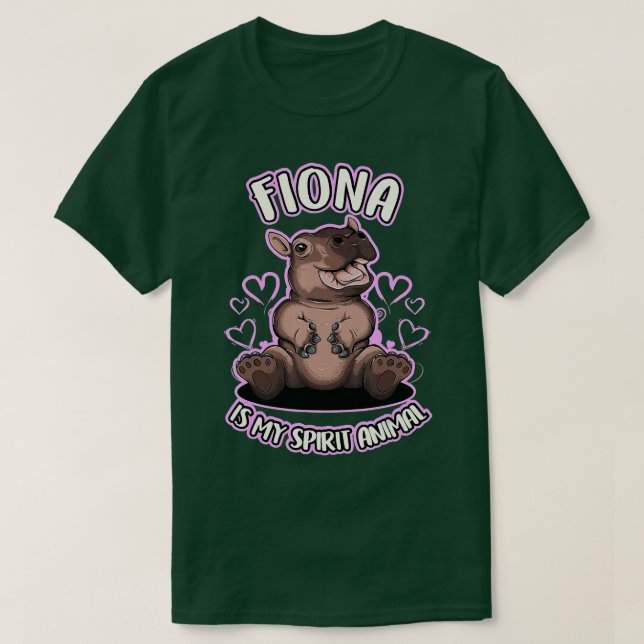 Fiona The Hippo Spirit Animal TeamFiona Baby Hippo T-Shirt (Design Front)
