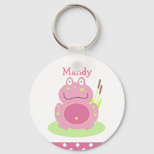 FIONA THE PINK FROG Favour or Name Tag KEYCHAIN