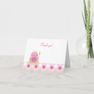 Fiona the Pink Frog Folded Thank you notes