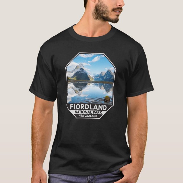 Fiordland National Park New Zealand Emblem T-Shirt (Front)