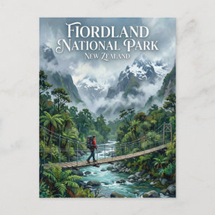Fiordland National Park New Zealand Postcard