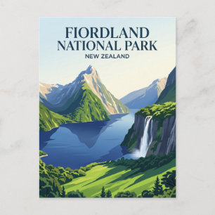 Fiordland National Park New Zealand Postcard