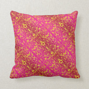 Fiore in Fuschia and Yellow Cushion