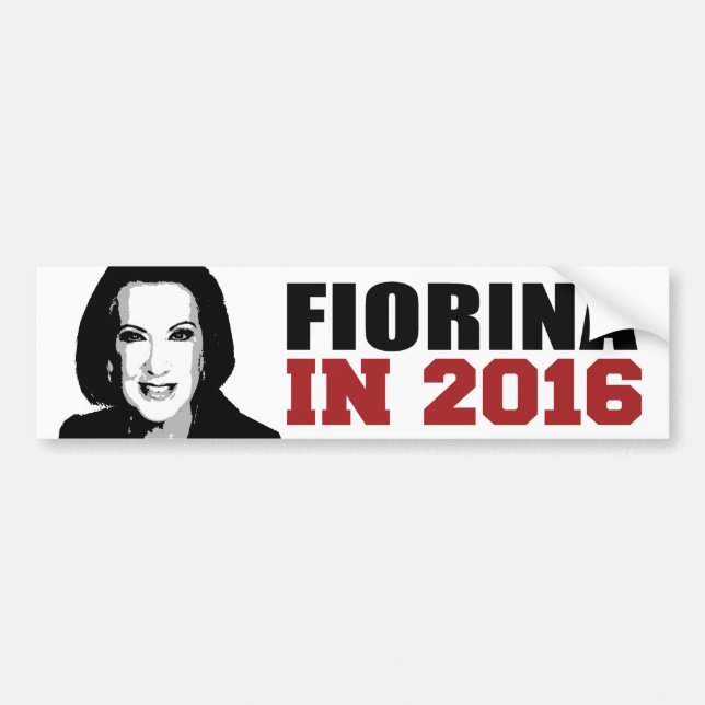 Fiorina in 2016 Bumper -.png Sticker (Front)