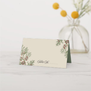 Fir Branches Holiday Place Cards