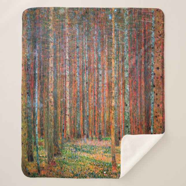 Fir Forest | Mr. Gustav Klimt | Sherpa Blanket (Front)