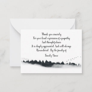 Fir Forest Thank You Card