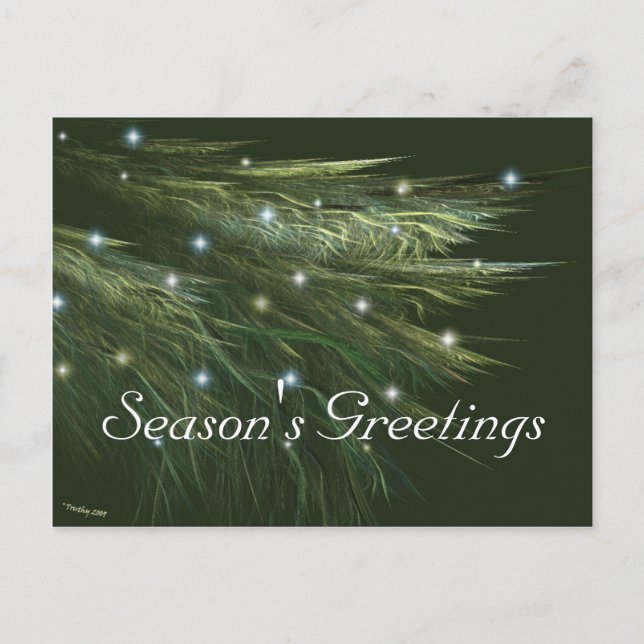 FIR FRONDS HOLIDAY POSTCARD (Front)