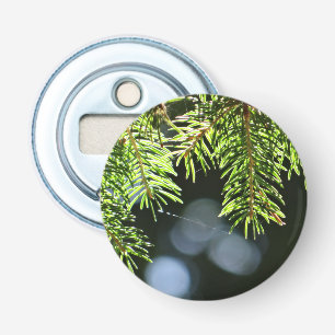 Fir pine needles with bokeh bottle opener