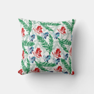 Fir Tree Branches with Berries Throw Pillow