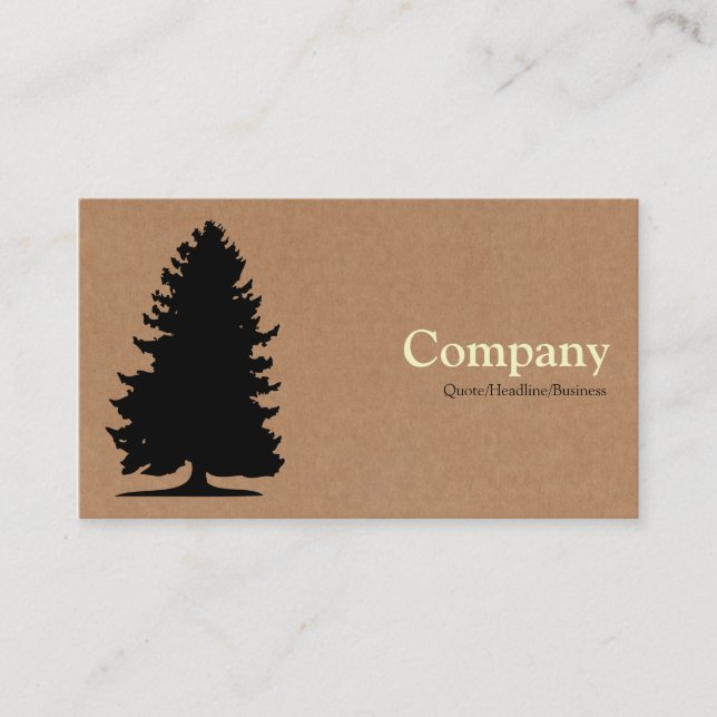 Fir Tree - Cardboard Box Business Card (Front)