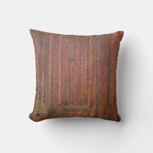 Fir Tree Forest (by Gustav Klimt) Cushion