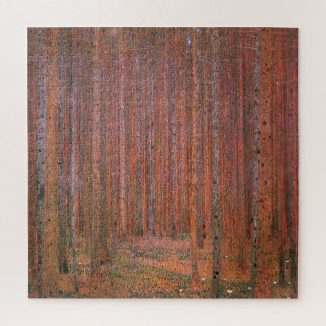 Fir Tree Forest (by Gustav Klimt) Jigsaw Puzzle (Vertical)