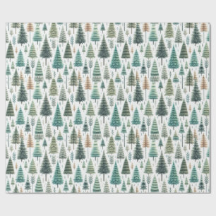 fir tree pattern wrapping paper