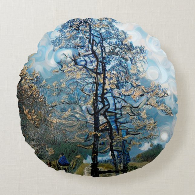 FIR TREE ROUND CUSHION (Front)