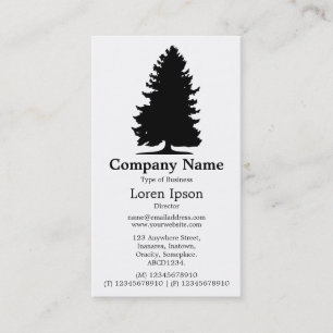 Fir Tree - White Business Card