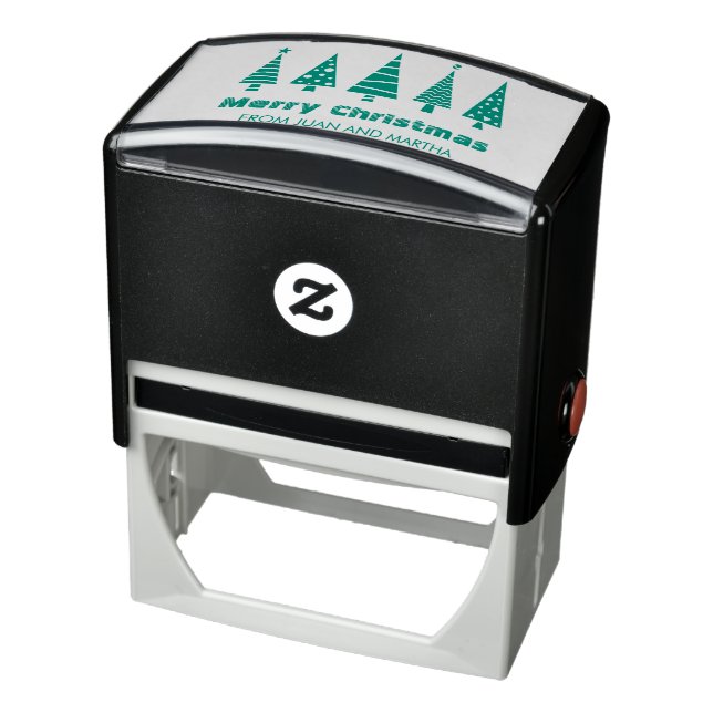 Fir Trees Christmas Self-Inking Rubber Stamp (Product)