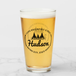 Fir Trees Oval Design ID304 Glass