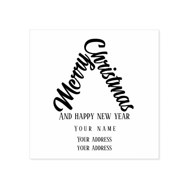 fir with words to personalize rubber stamp (Imprint)