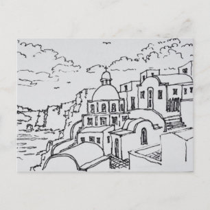 Fira, Island of Santorini, Greece Postcard