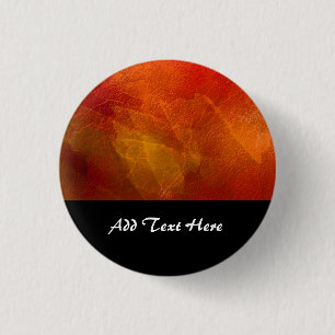 Fire - Abstract Art in Orange, Yellow, Red 3 Cm Round Badge