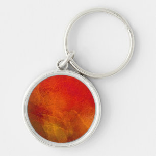 Fire - Abstract Art in Orange, Yellow, Red Key Ring