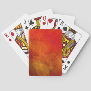 Fire - Abstract Background Art in Deep Orange Playing Cards