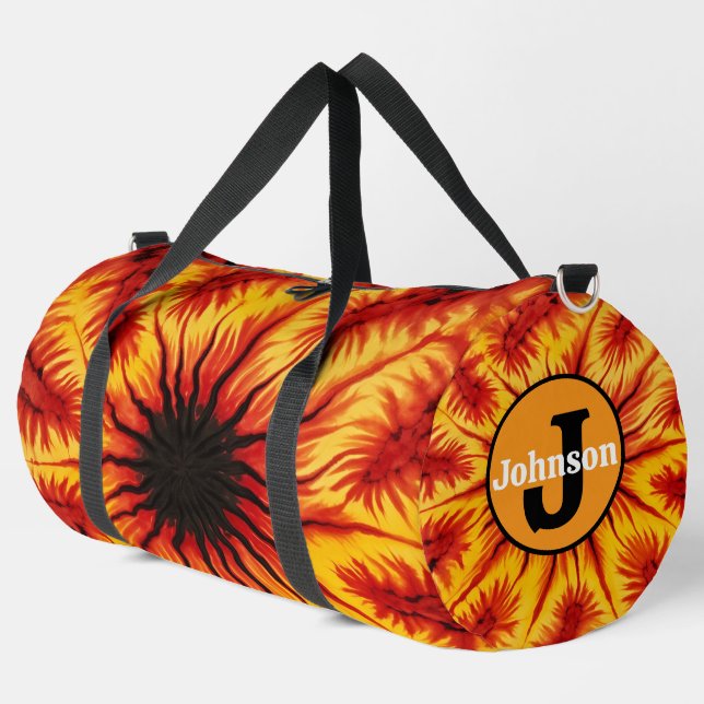 Fire Abstract Pattern Gear Bag Monogram  (Left Corner)